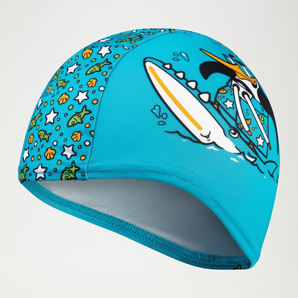 Speedo Infant Learn to Swim Chima African Penguin Polyester Cap Blue