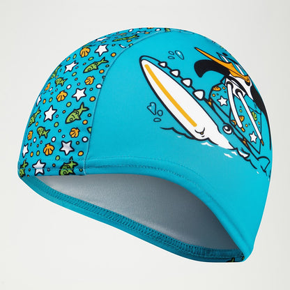 Speedo Infant Learn to Swim Chima African Penguin Polyester Cap Blue