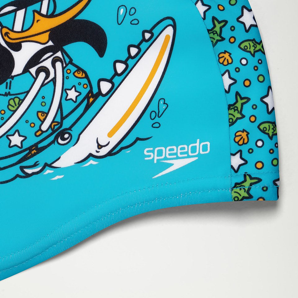 Speedo Infant Learn to Swim Chima African Penguin Polyester Cap Blue