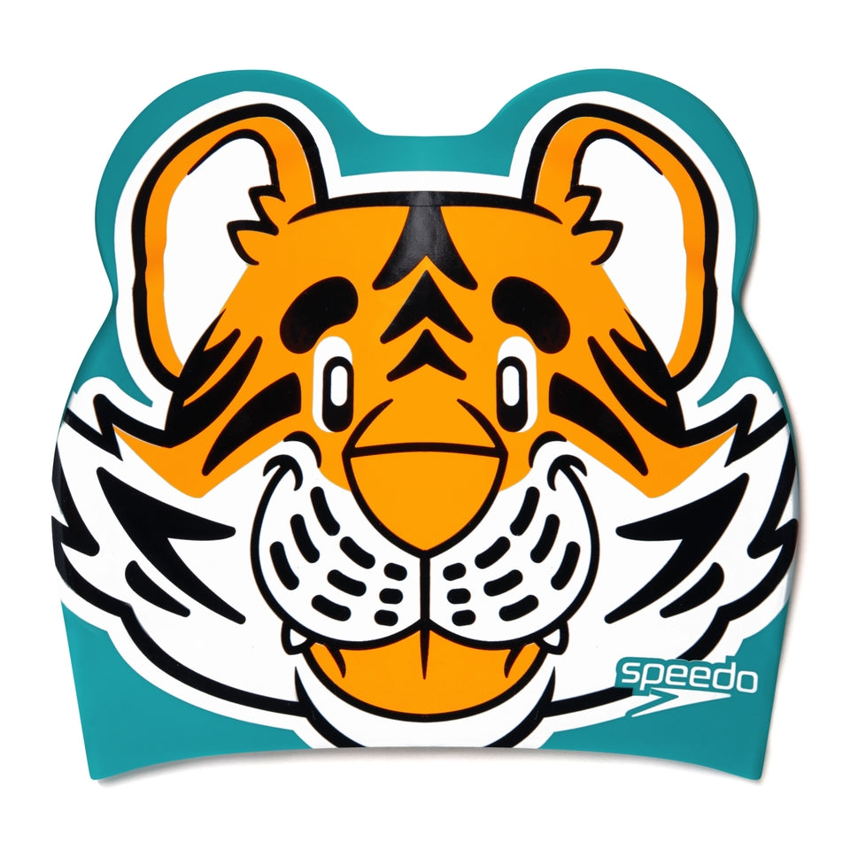 Speedo Infant Learn to Swim Aanadi Tiger Cub Cap Orange