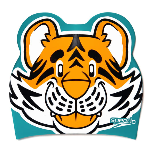 Speedo Infant Learn to Swim Aanadi Tiger Cub Cap Orange