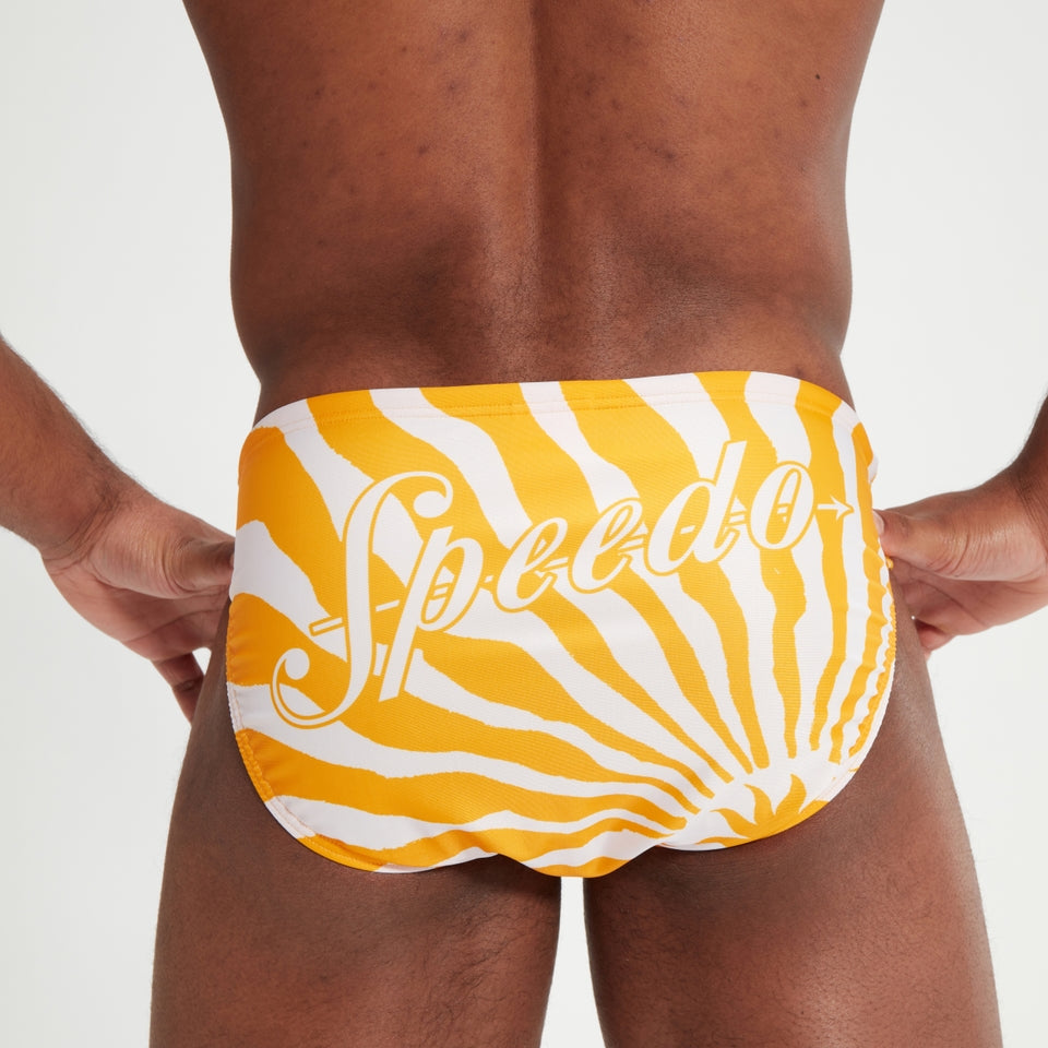 Speedo Escape 5cm Brief White/Yellow