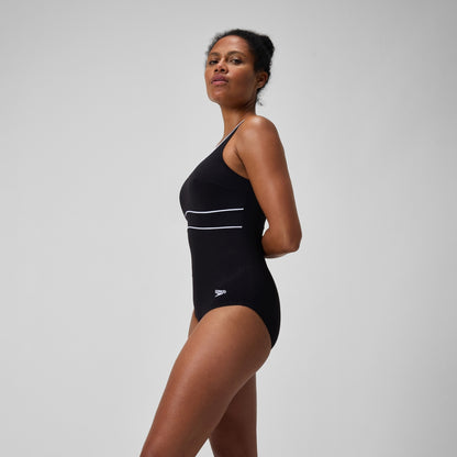 Speedo Shaping Contour Eclipse Swimsuit Black/White