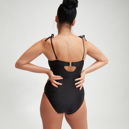 Speedo Shaping Bandeau Swimsuit Black