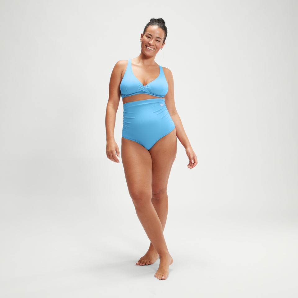 Speedo Maternity High Waisted Bikini Blue