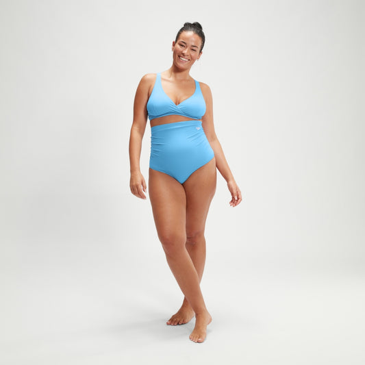 Speedo Maternity High Waisted Bikini Blue