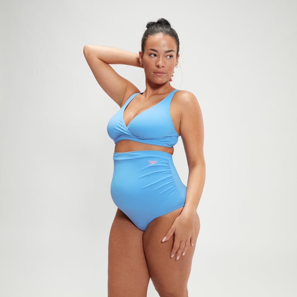Speedo Maternity High Waisted Bikini Blue