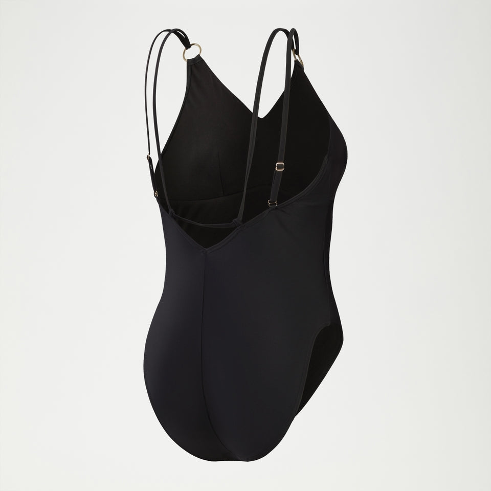 Speedo Shaping Strappy Swimsuit Black
