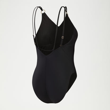 Speedo Shaping Strappy Swimsuit Black
