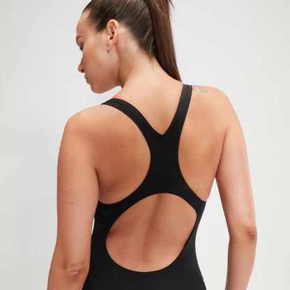 Speedo Digital Printed Medalist Swimsuit Black