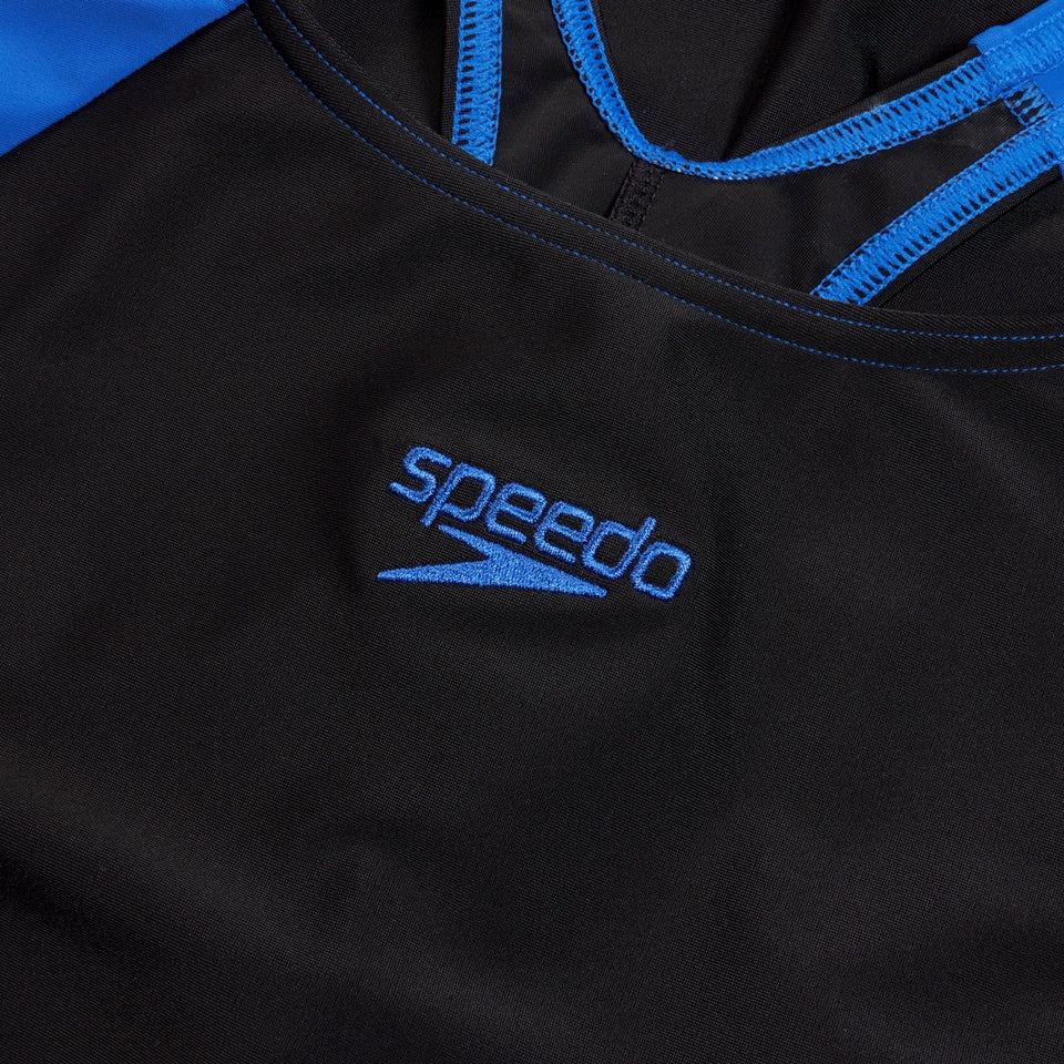Speedo Hyperboom Racerback Swimsuit Black/Blue