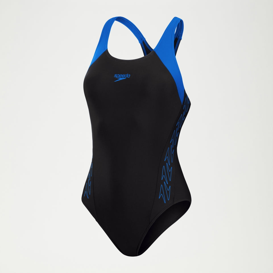 Speedo Hyperboom Racerback Swimsuit Black/Blue