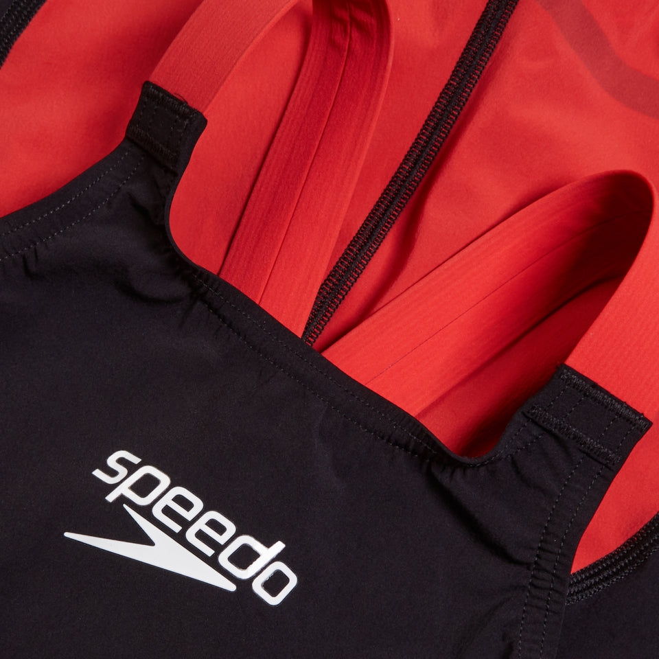 Speedo Girls Fastskin Junior LZR Ignite Kneeskin Black/Red