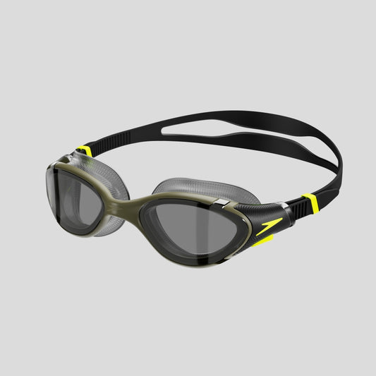 Speedo Adult Biofuse 2.0 Polarised Goggles Dark Green/Yellow