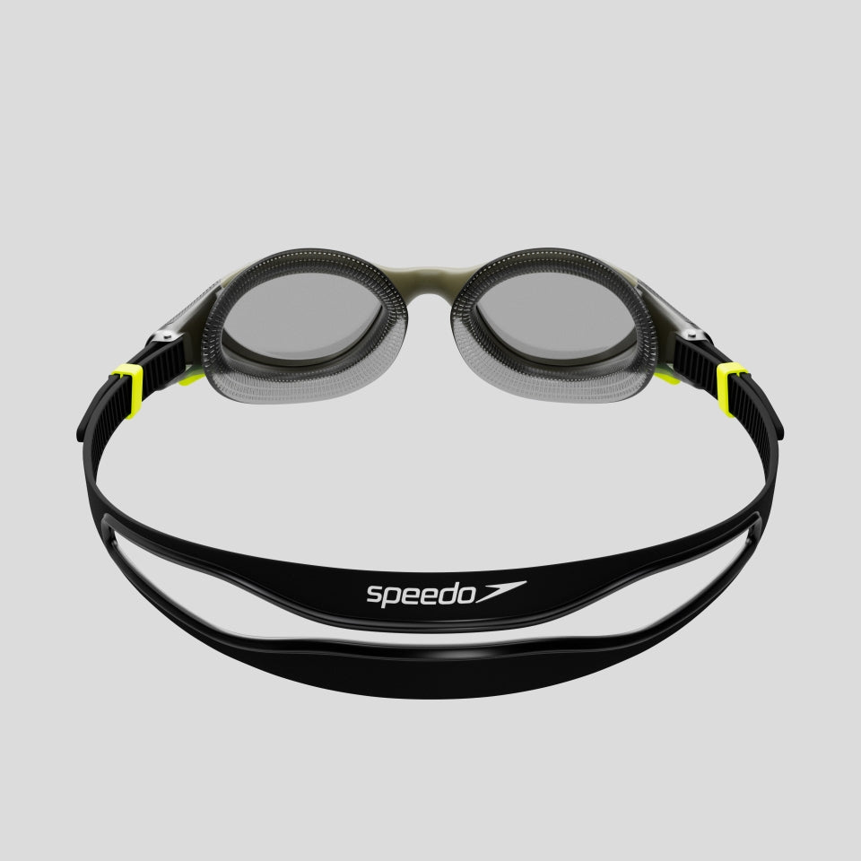 Speedo Adult Biofuse 2.0 Polarised Goggles Dark Green/Yellow