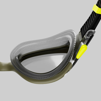 Speedo Adult Biofuse 2.0 Polarised Goggles Dark Green/Yellow