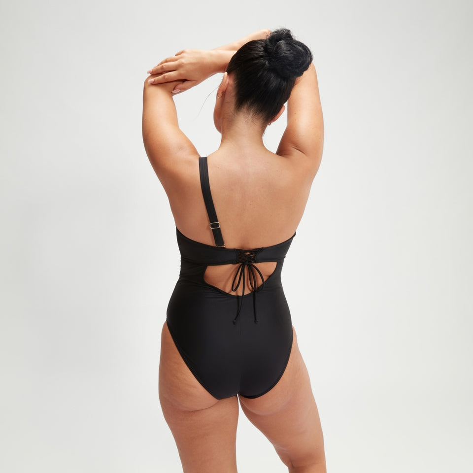 Speedo Shaping Asymmetric Swimsuit Black