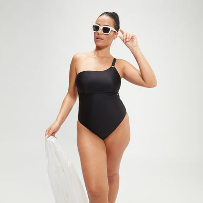 Speedo Shaping Asymmetric Swimsuit Black
