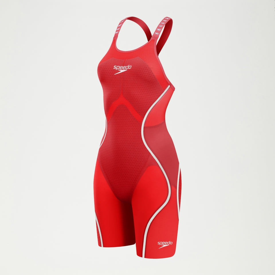 Speedo Fastskin LZR Pure Intent 2.0 Openback Kneeskin Red/White