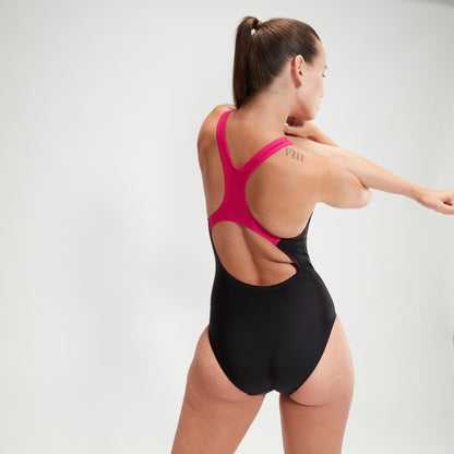 Speedo Medley Logo Swimsuit Black/Pink