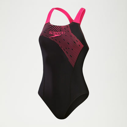 Speedo Medley Logo Swimsuit Black/Pink