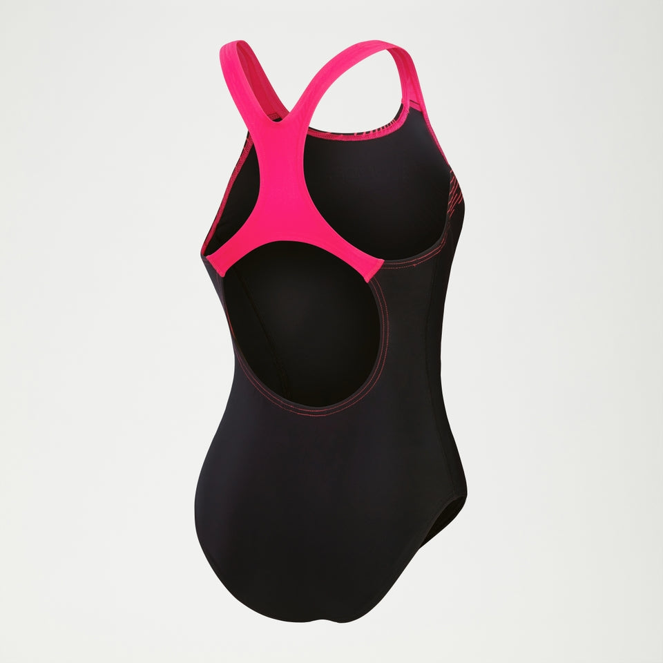 Speedo Medley Logo Swimsuit Black/Pink