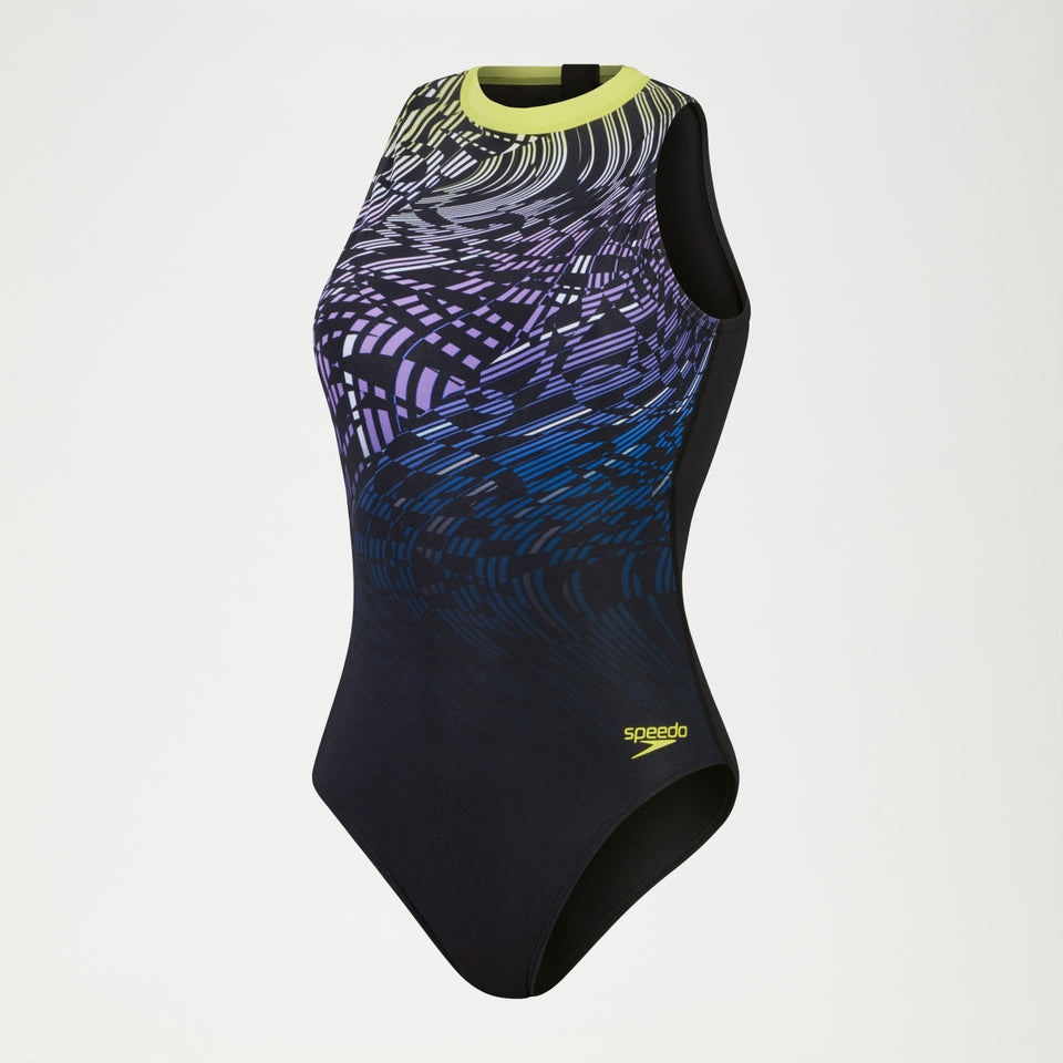 Speedo Printed Hydrasuit Black/Yellow