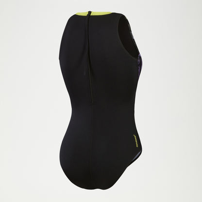 Speedo Printed Hydrasuit Black/Yellow
