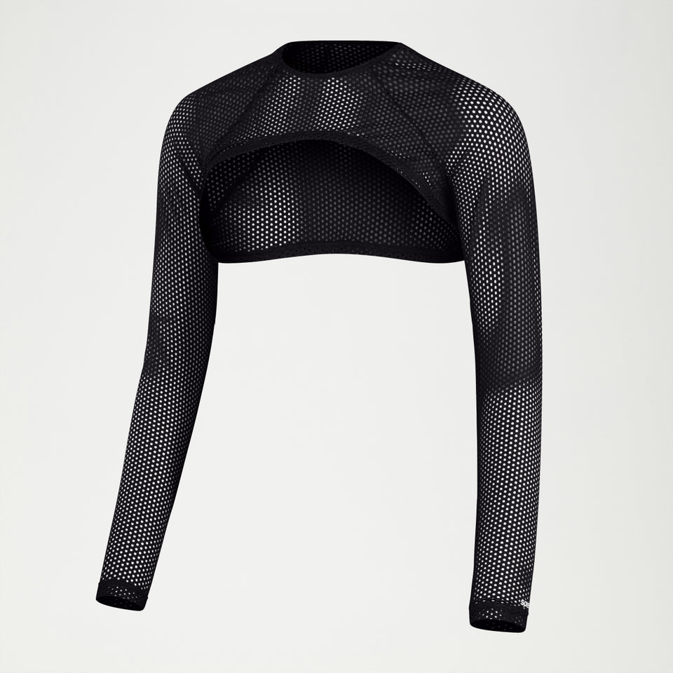 Speedo FLU3NTE Long Sleeve Crop Top Grey