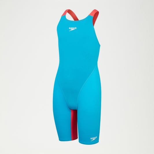 Speedo Girls Fastskin Junior Endurance+ Max Openback Kneeskin Blue/Red