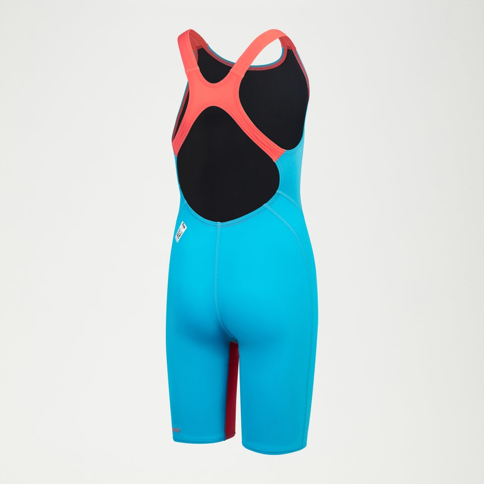 Speedo Girls Fastskin Junior Endurance+ Max Openback Kneeskin Blue/Red