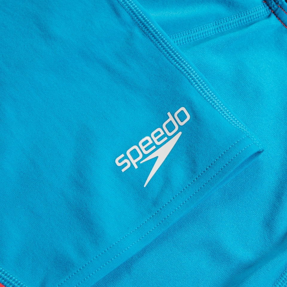 Speedo Girls Fastskin Junior Endurance+ Max Openback Kneeskin Blue/Red