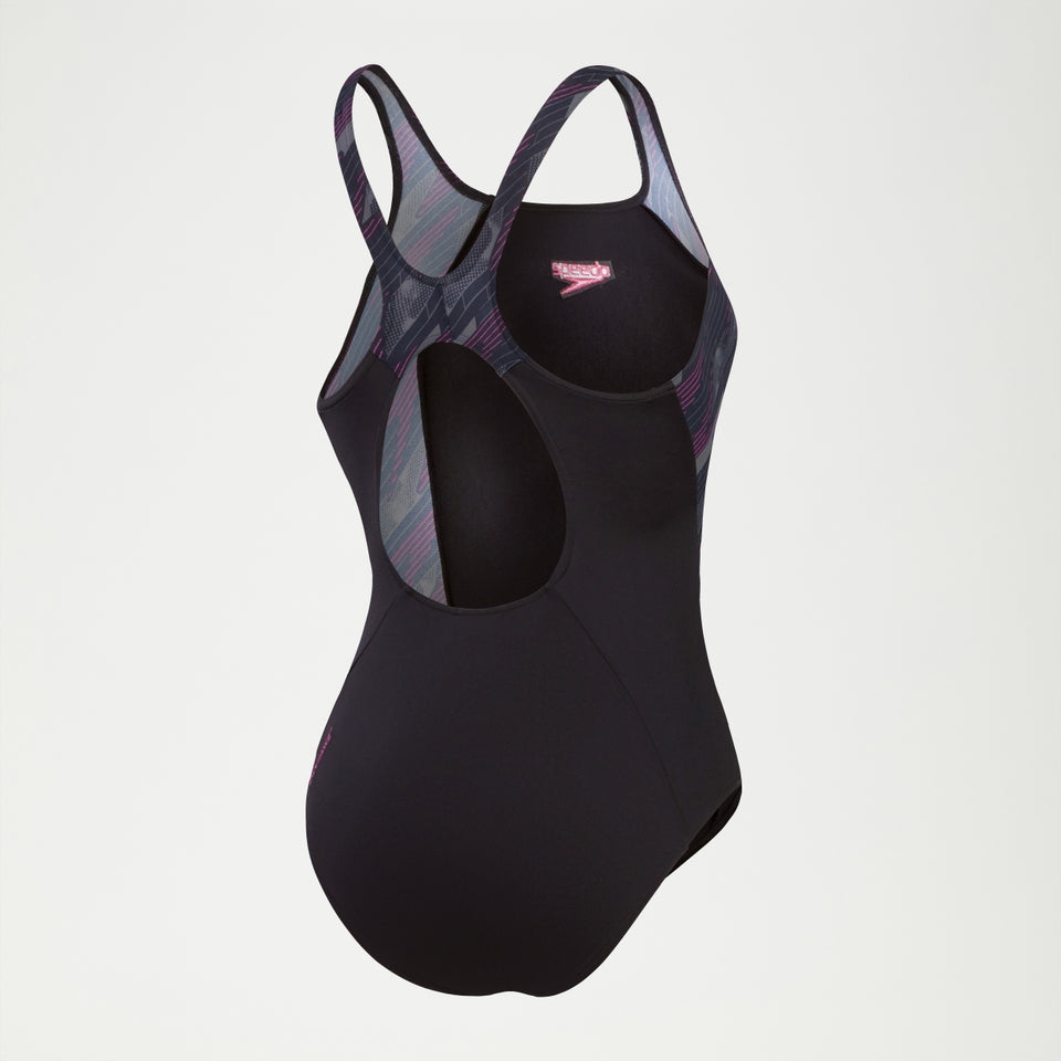 Speedo HyperBoom Muscleback Swimsuit Black/Pink