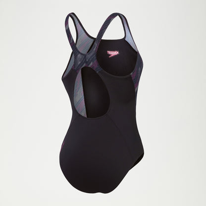 Speedo HyperBoom Muscleback Swimsuit Black/Pink