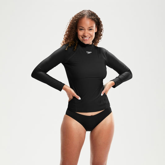 Speedo Long Sleeve Rash Top Black
