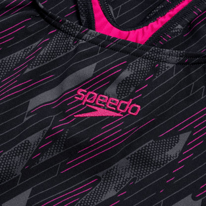 Speedo HyperBoom Medalist Swimsuit Black/Pink