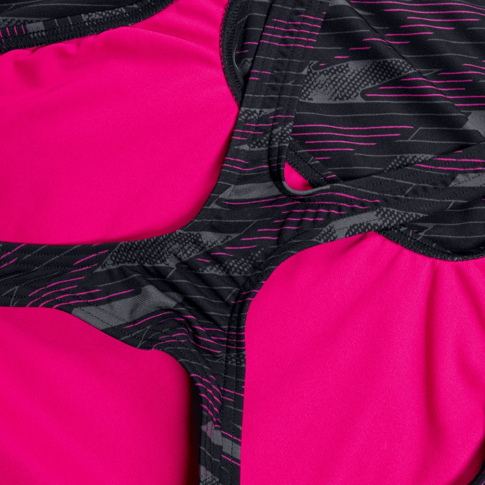 Speedo HyperBoom Medalist Swimsuit Black/Pink