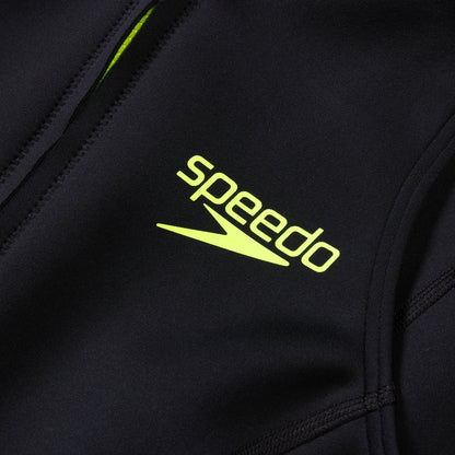 Speedo Sleeveless Thermal Swimsuit Black/Yellow