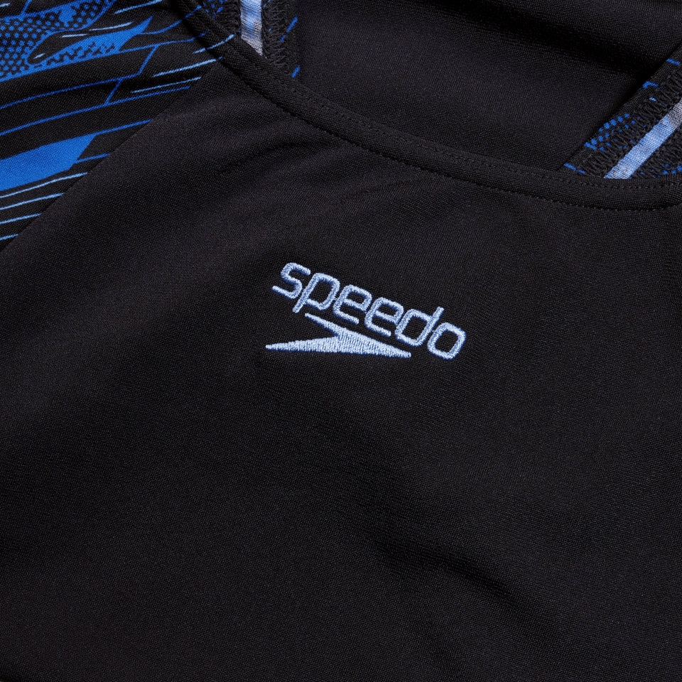 Speedo HyperBoom Muscleback Swimsuit Black/Blue
