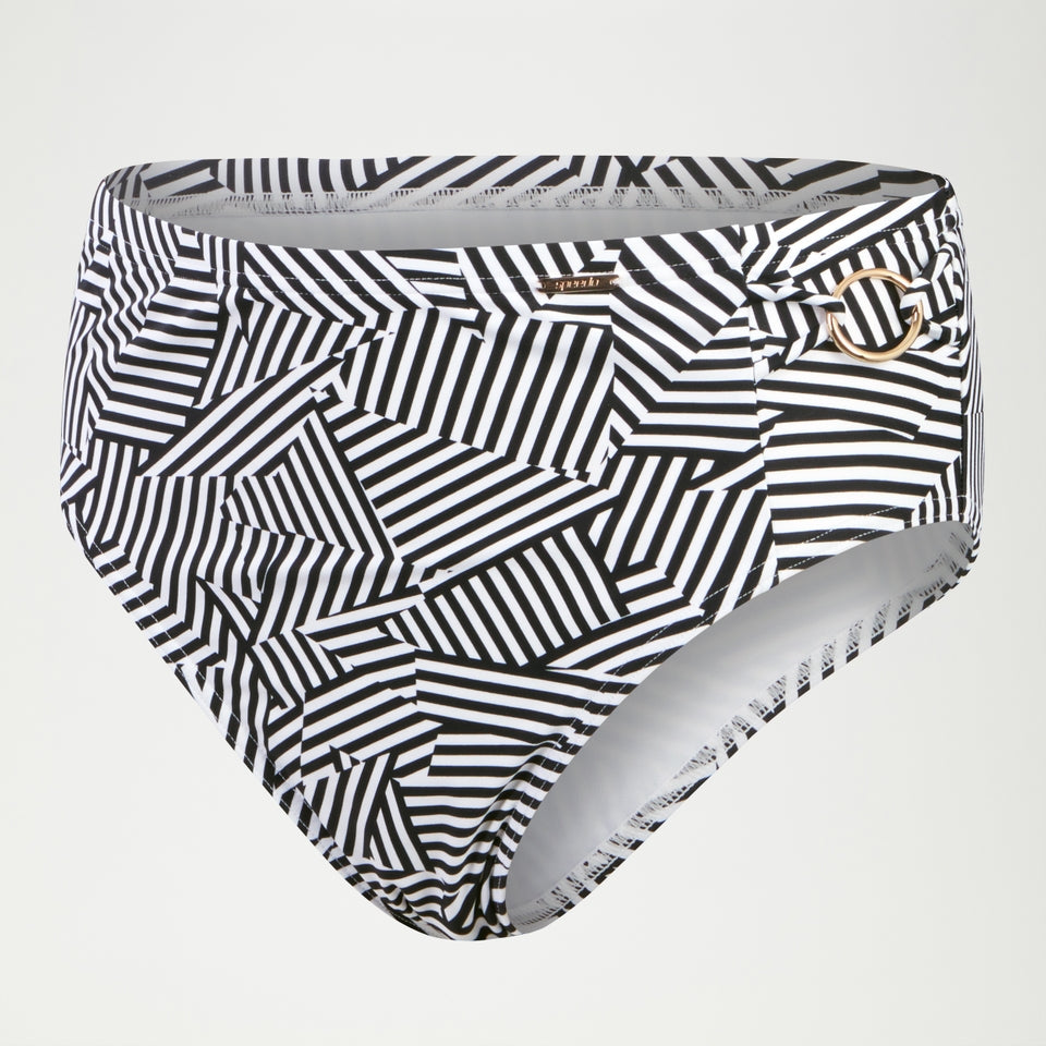 Speedo Shaping Printed High Waisted Brief Black/White