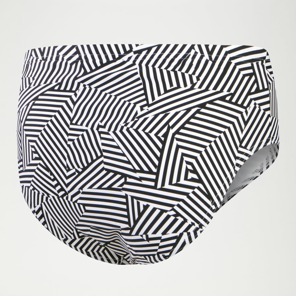 Speedo Shaping Printed High Waisted Brief Black/White