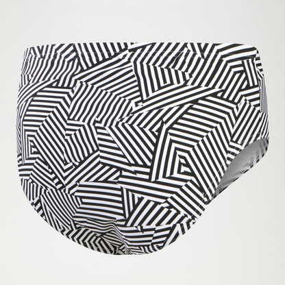 Speedo Shaping Printed High Waisted Brief Black/White