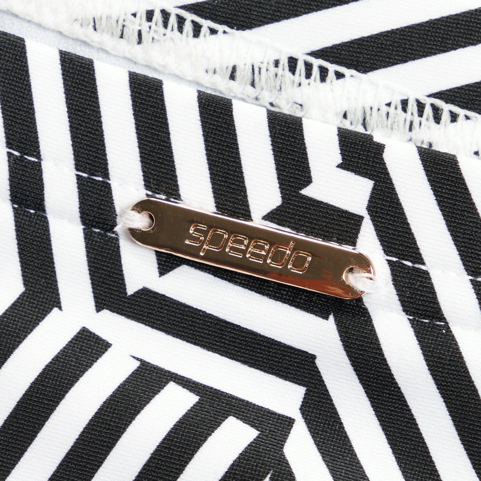 Speedo Shaping Printed High Waisted Brief Black/White