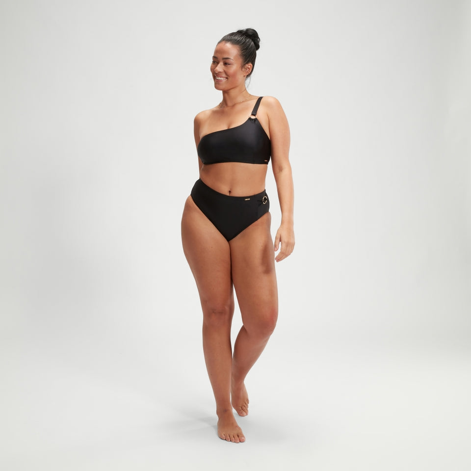 Speedo Shaping Asymmetric Bikini Top Black