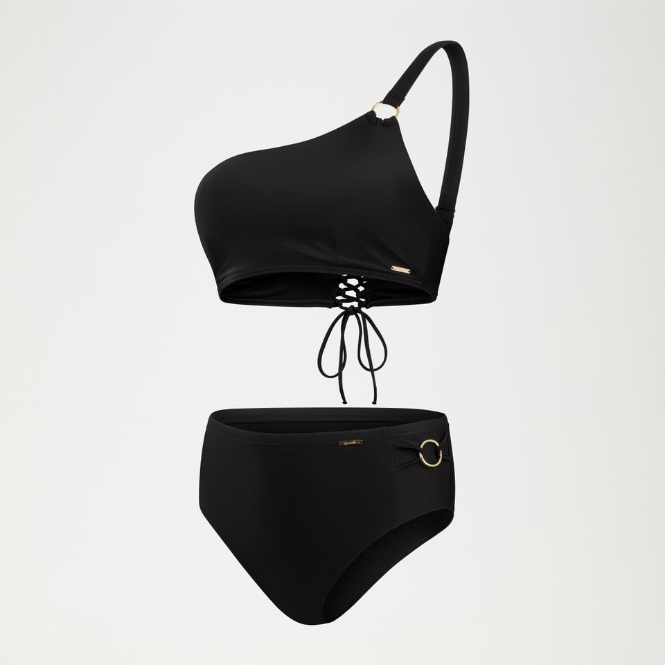 Speedo Shaping Asymmetric Bikini Top Black
