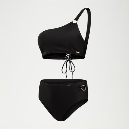 Speedo Shaping Asymmetric Bikini Top Black