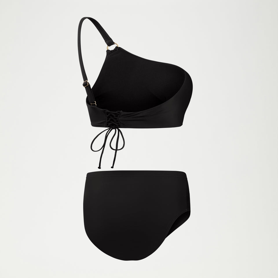 Speedo Shaping Asymmetric Bikini Top Black