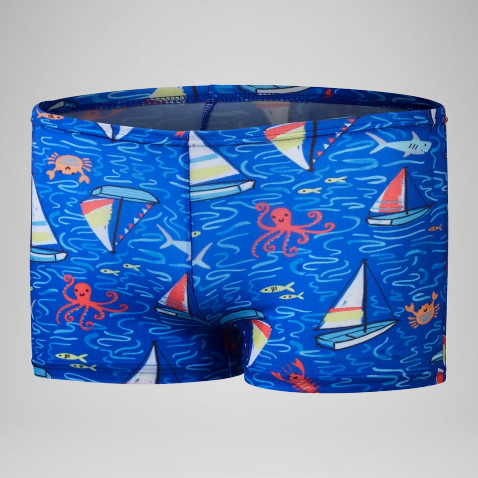 Speedo Boys Digital Short Sleeve Rash Top Set Red/Blue