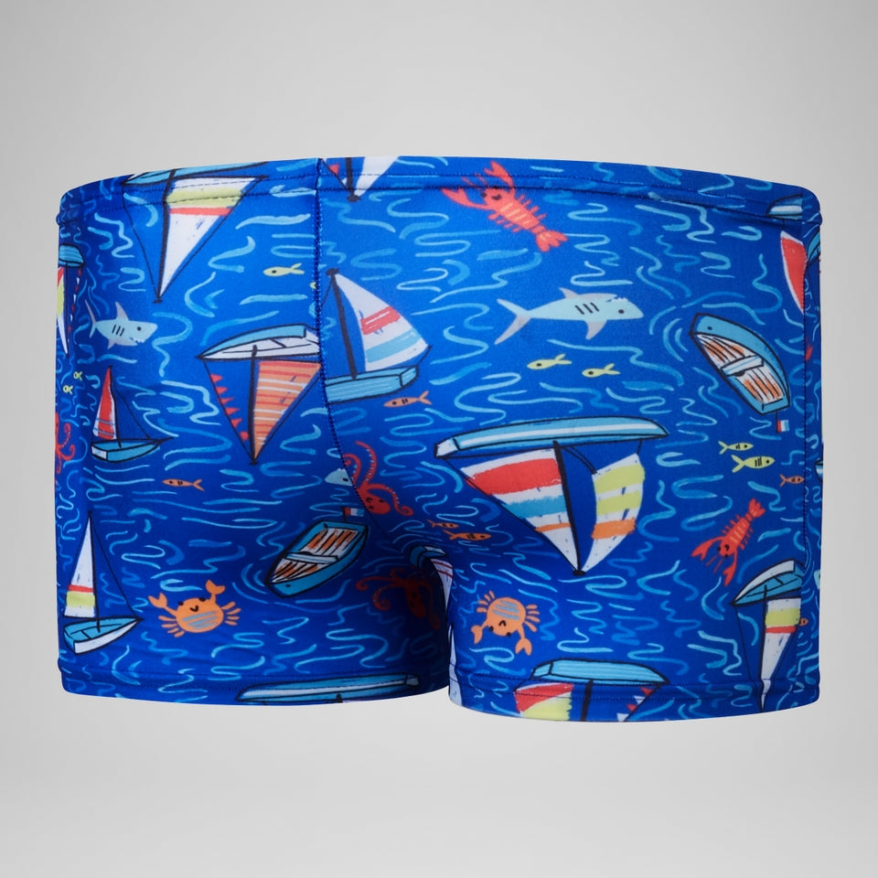 Speedo Boys Digital Short Sleeve Rash Top Set Red/Blue