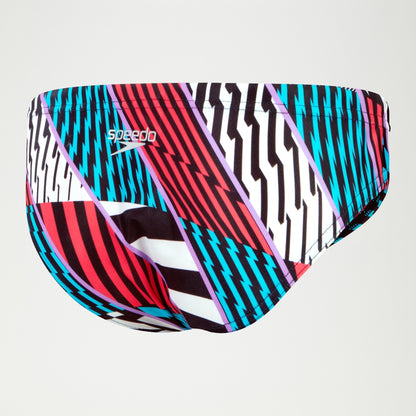 Speedo Club Training Allover Digital Hipster Bikini Bottom Black/White/Red